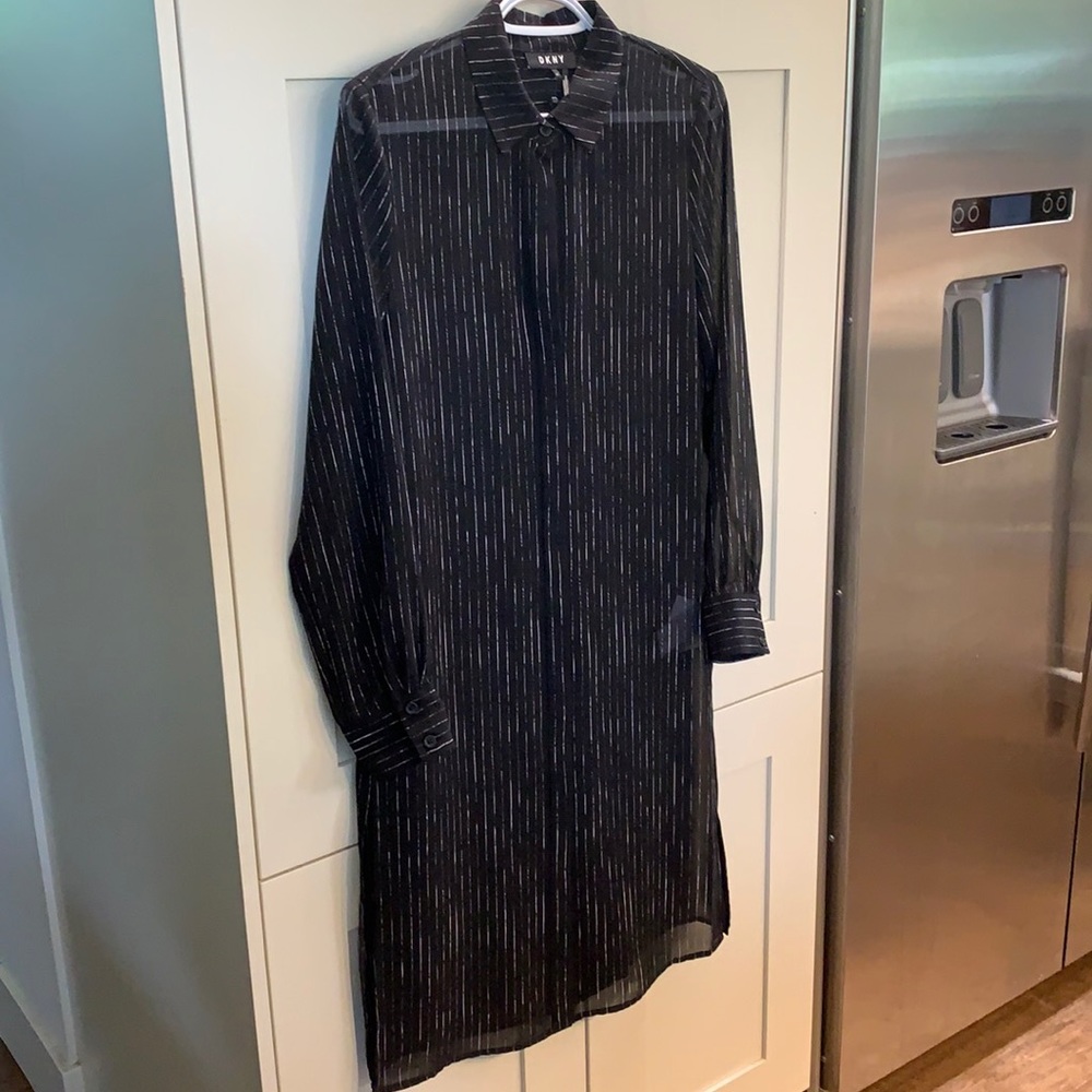 DKNY sheer tunic